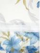 Штора вуаль- печать лилии 150*260 см голубой.