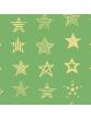 Штора блэкаут матовый цифровая печать Звезды 0003 зеленый 145*260