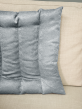 Подушка для спины с лузгой гречихи 43*43 Канвас-Велюр жемчужно-серый