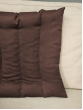 Подушка для спины с лузгой гречихи 43*43 Канвас-Велюр коричневый