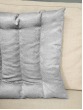 Подушка для спины с лузгой гречихи 43*43 Канвас-Велюр серый