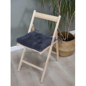 Сидушка на стул блэкаут матовый графит 40*40*4