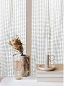 Комплект портьер для кухни Габардин печать Треугольники белый 14 150*180*2шт