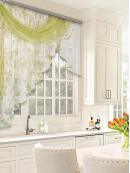 Комплект штор для кухни Иллюзия 300*150 зеленый лев.