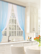 Комплект штор для кухни Лидия 250*160 голубой