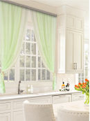 Комплект штор для кухни Лидия 250*160 зеленый