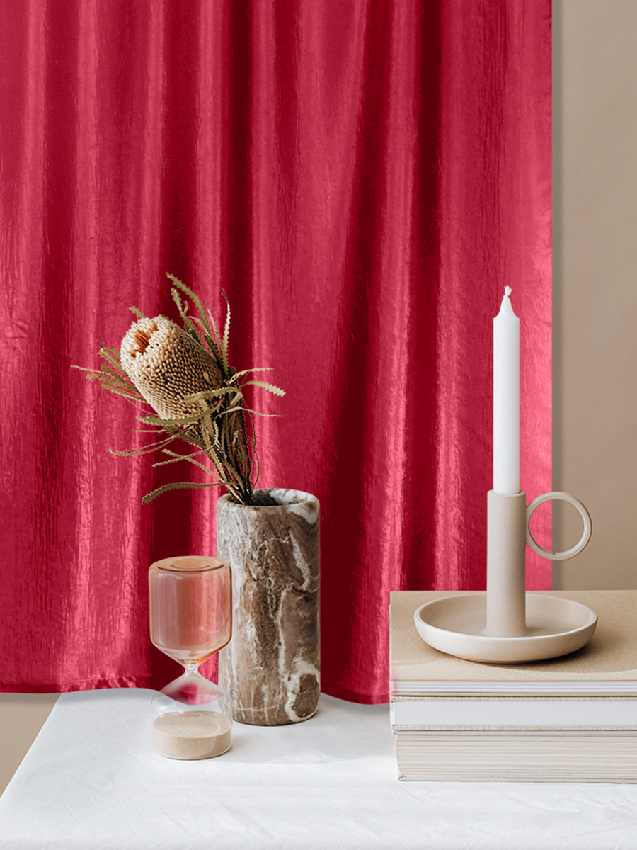 Штора портьерная  для кухни Тергалет бордо 135*180*1шт