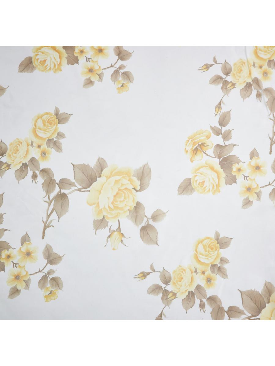 Комплект штор вуаль-печать кустовая роза 100*180*2шт золото
