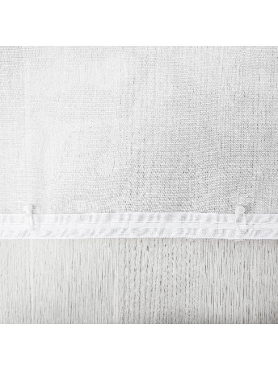 Комплект штор Тюль с вышивкой "Цветы" белый 100*180 2шт