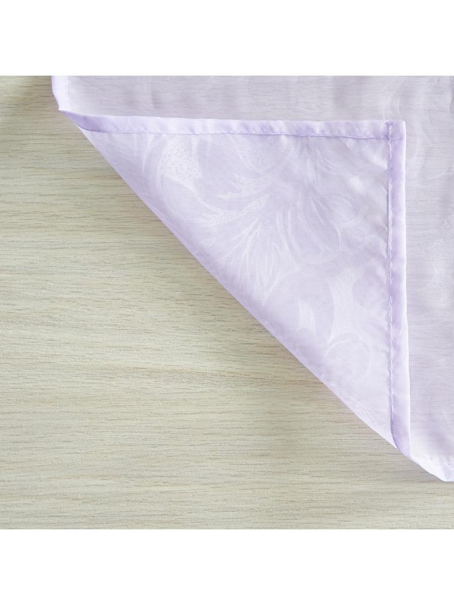 Комплект штор для кухни вуаль с тиснением вензель 100*180*2 шт сирень