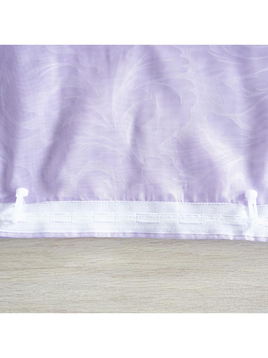 Комплект штор для кухни вуаль с тиснением вензель 100*180*2 шт сирень