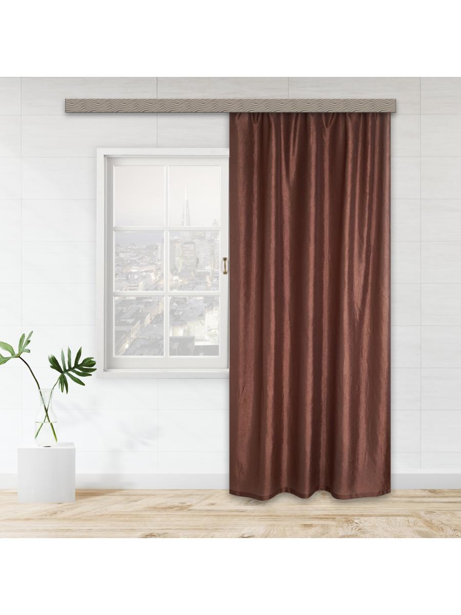 Штора портьерная Тергалет шоколад 140*260 1шт