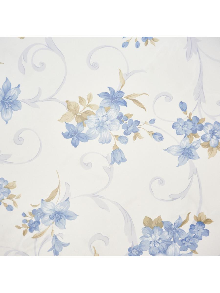 Комплект штор вуаль-печать лилии 110*260*2шт голубой