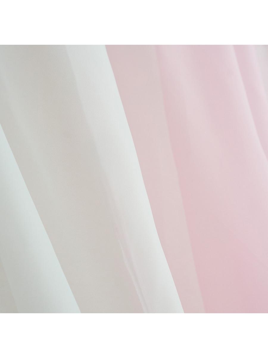 Комплект штор для кухни Лидия 250*160 св. розовый