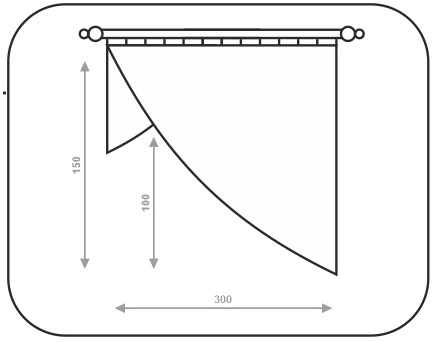 Схема размера штор Дуэт